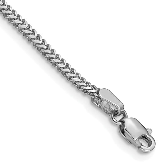 14k White Gold 1.4mm Franco Chain