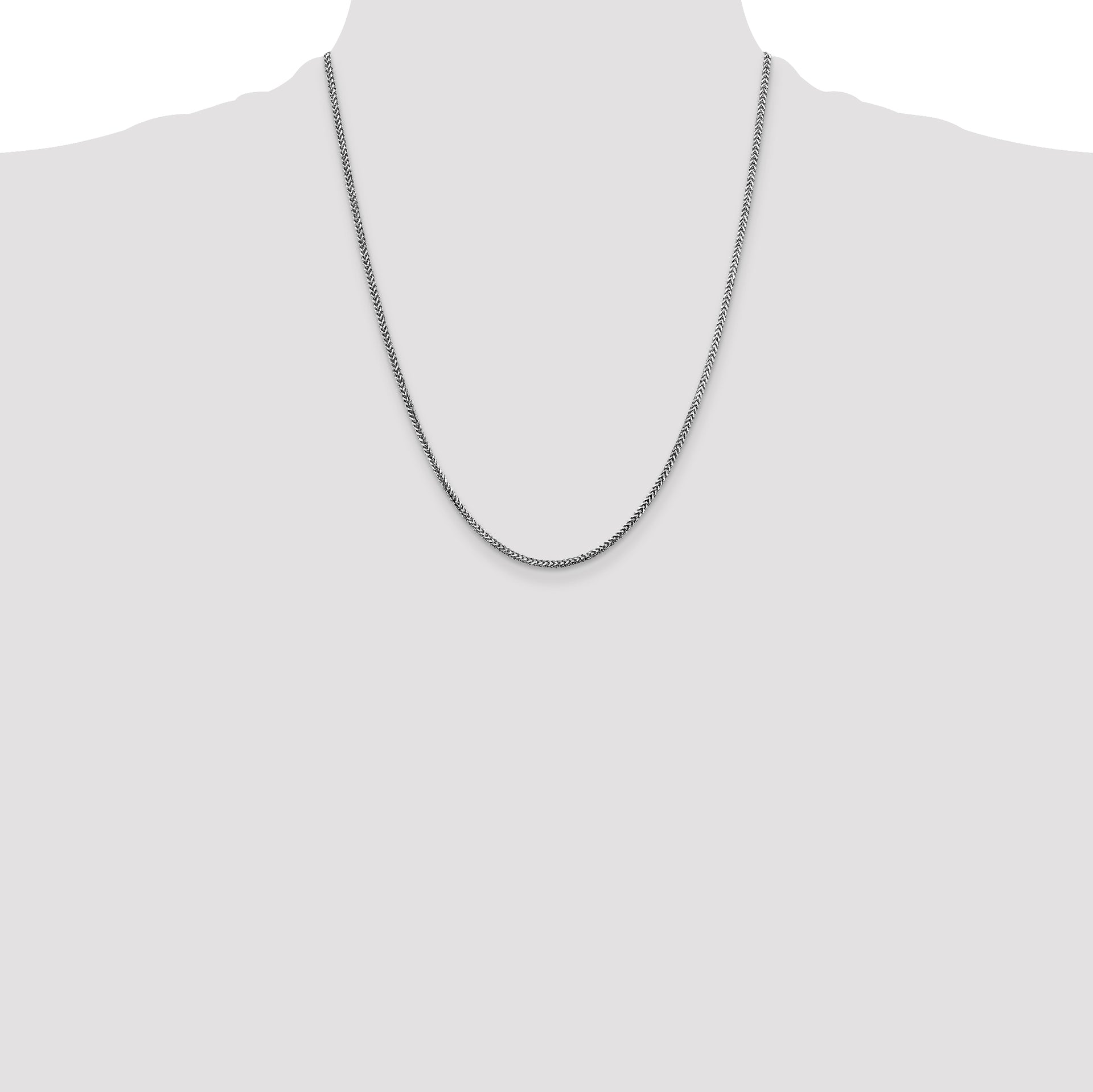 14k White Gold 1.5mm Franco Chain