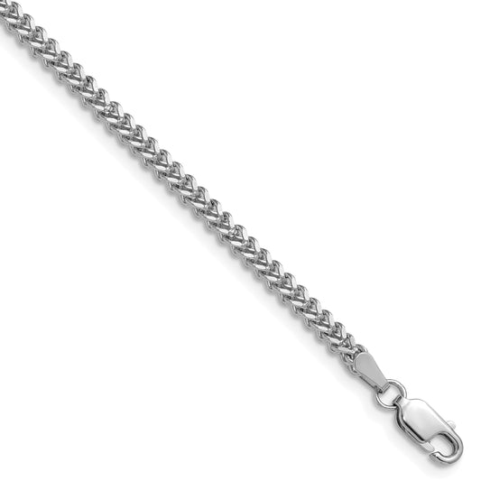 14k White Gold 2.0mm Franco Chain