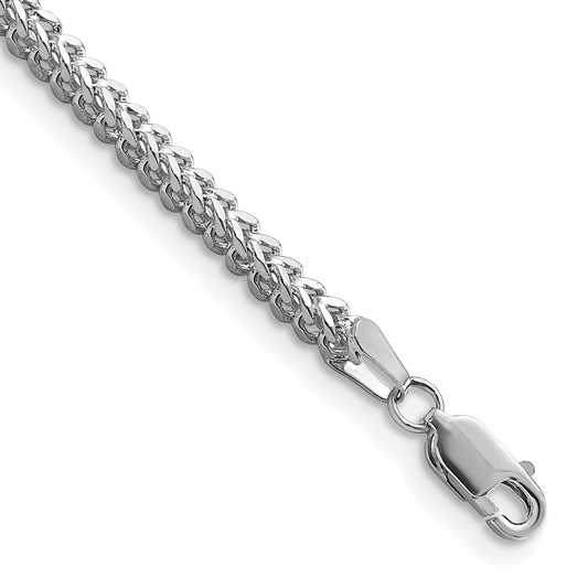 14k White Gold 2.3mm Franco Chain