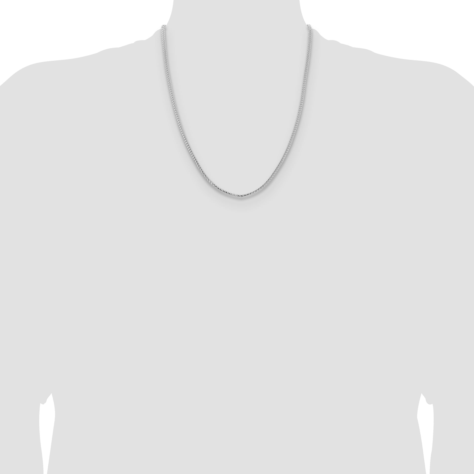 14k White Gold 3mm Franco Chain