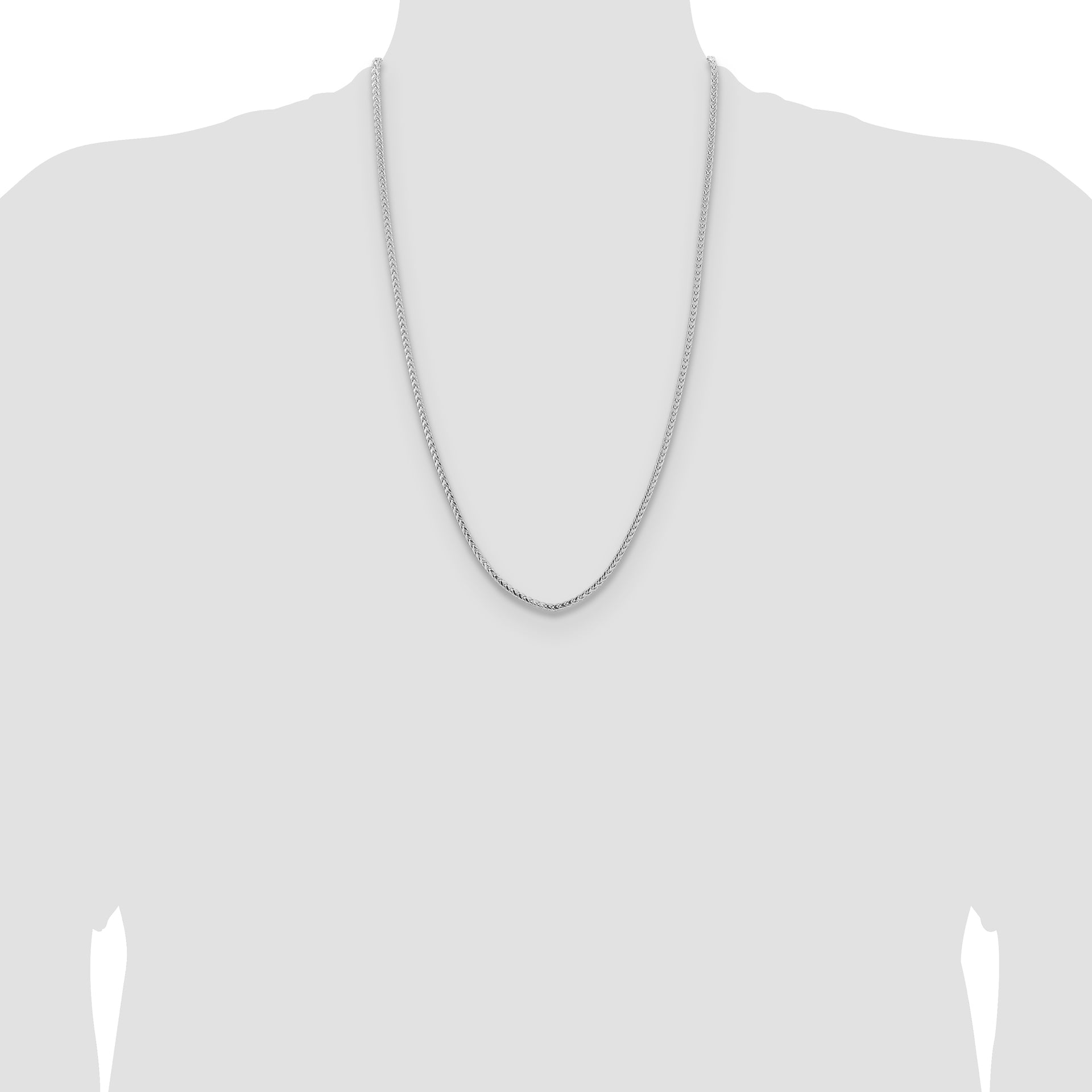 14k White Gold 3mm Franco Chain
