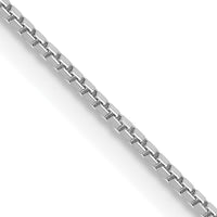 14k White Gold .9mm Box with Lobster Clasp Chain