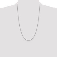 14k White Gold .9mm Box with Lobster Clasp Chain