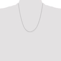 14k White Gold .5mm Box with Spring Ring Clasp Chain