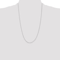 14k White Gold .5mm Box with Spring Ring Clasp Chain