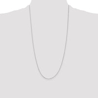 14k White Gold .5mm Box with Spring Ring Clasp Chain
