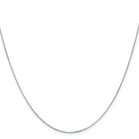 14k White Gold .5mm Box with Lobster Clasp Chain