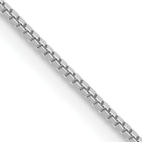 14k White Gold .7mm Box with Spring Ring Clasp Chain