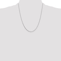 14k White Gold .7mm Box with Spring Ring Clasp Chain