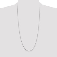 14k White Gold .7mm Box with Spring Ring Clasp Chain