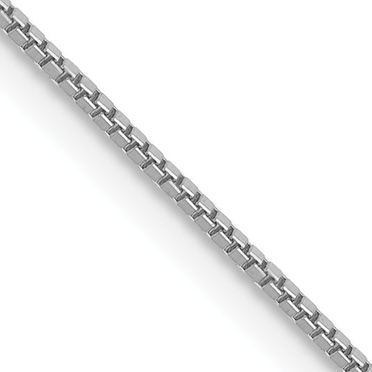 14k White Gold .7mm Box with Lobster Clasp Chain