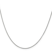 14k White Gold .7mm Box with Lobster Clasp Chain