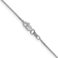 14k White Gold .7mm Box with Lobster Clasp Chain