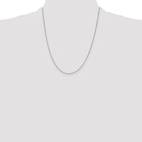 14k White Gold .7mm Box with Lobster Clasp Chain