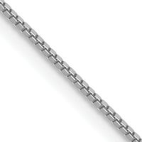 14k White Gold .7mm Box with Lobster Clasp Chain