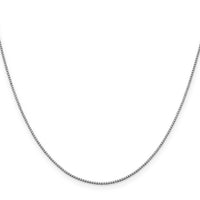 14k White Gold .95mm Box Chain