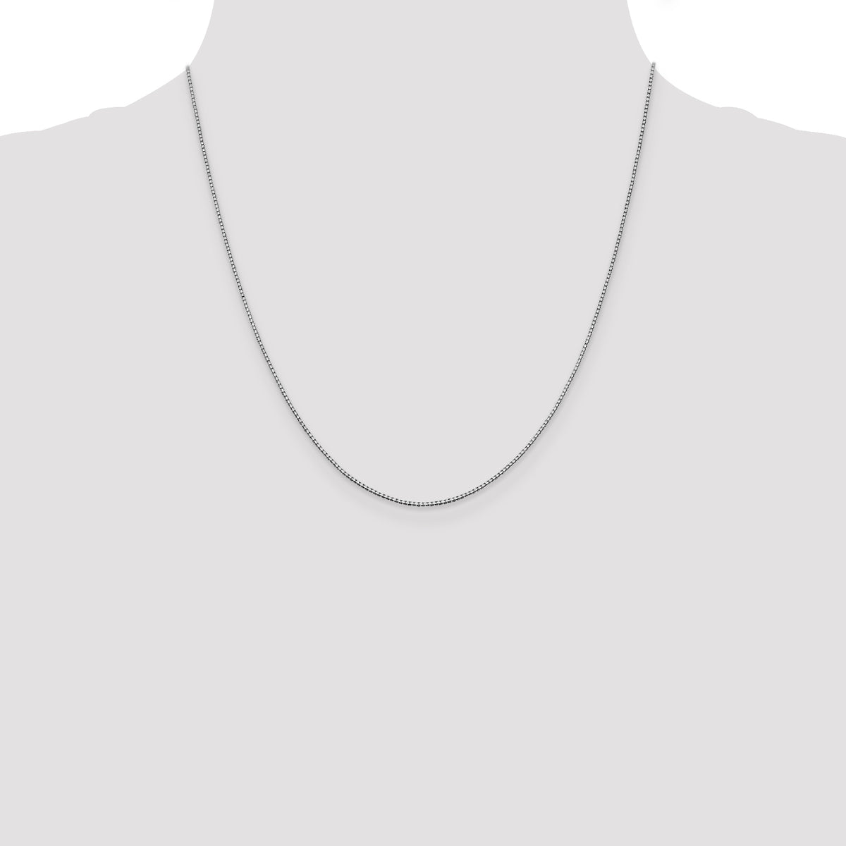 14k White Gold .95mm Box Chain