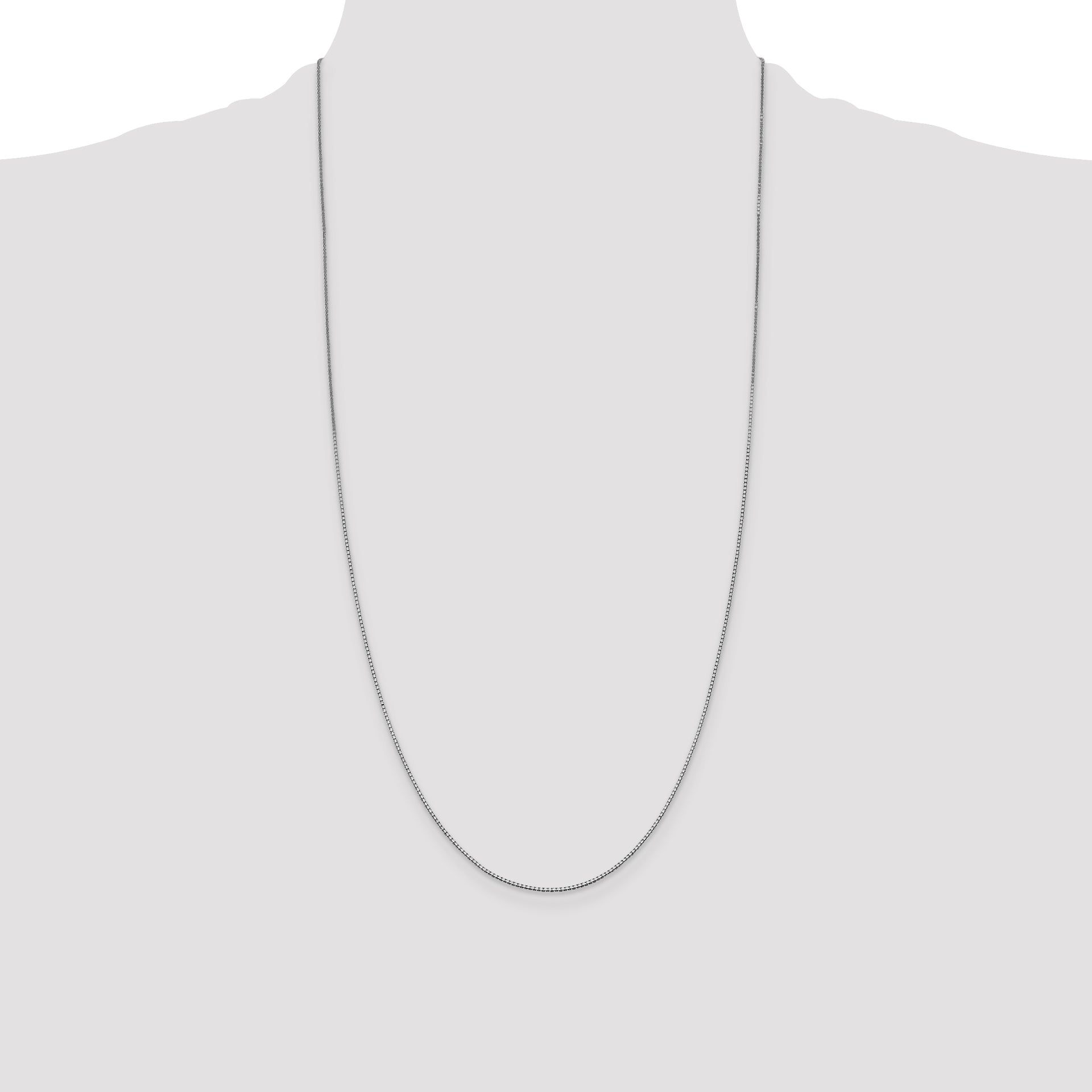14k White Gold .95mm Box Chain