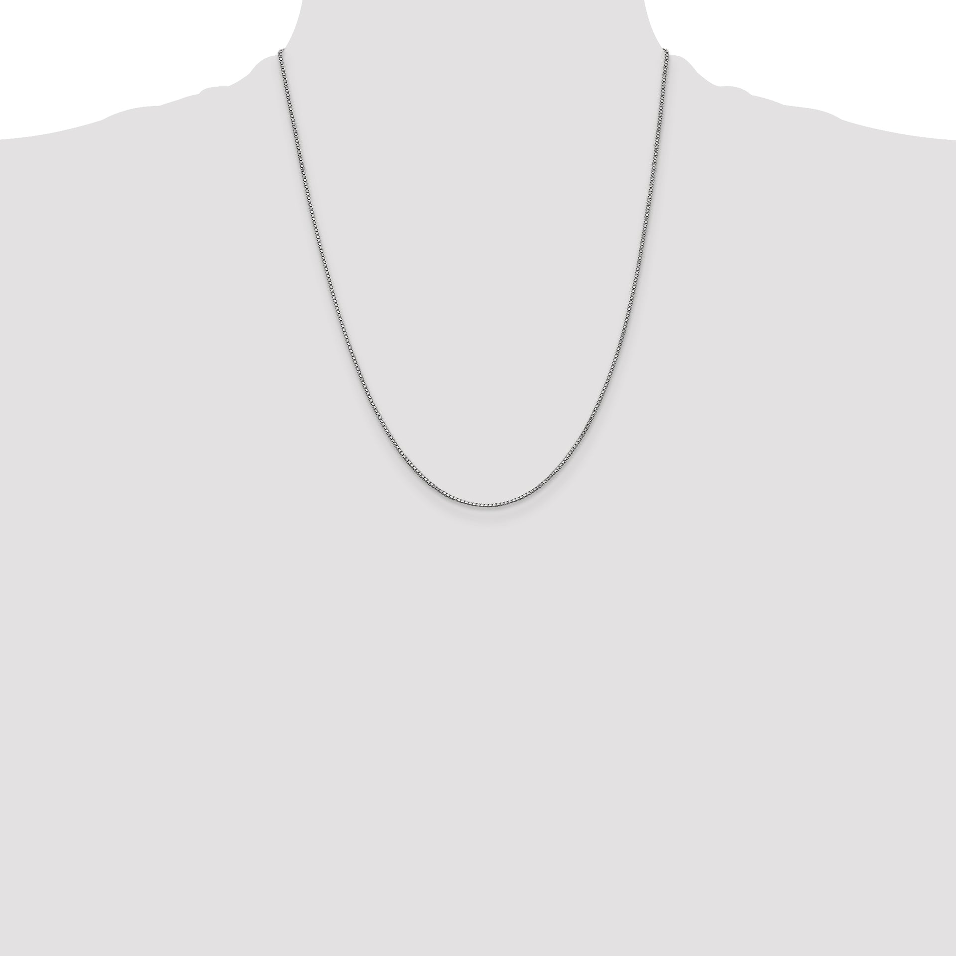 14k White Gold 1mm Box Chain