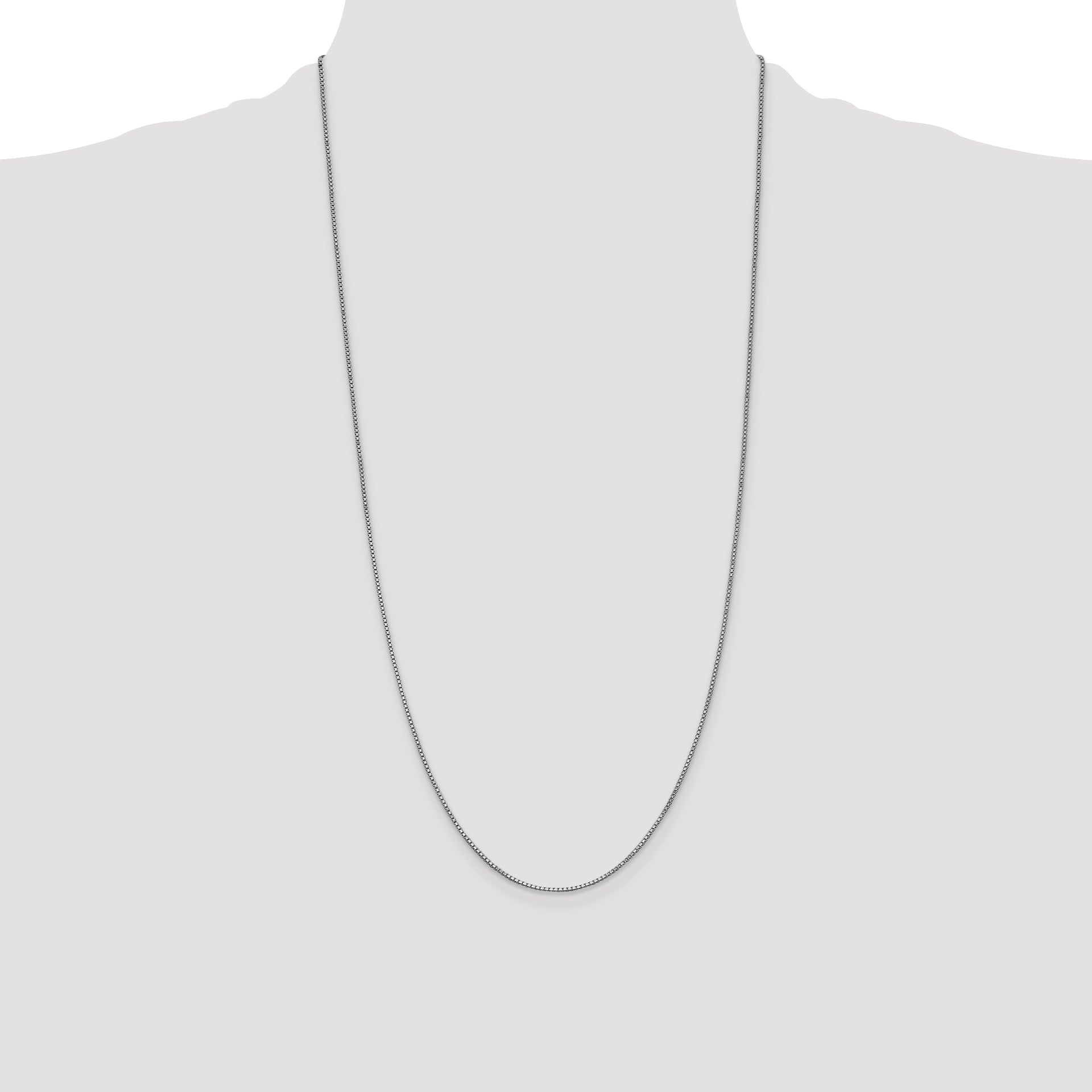 14k White Gold 1mm Box Chain