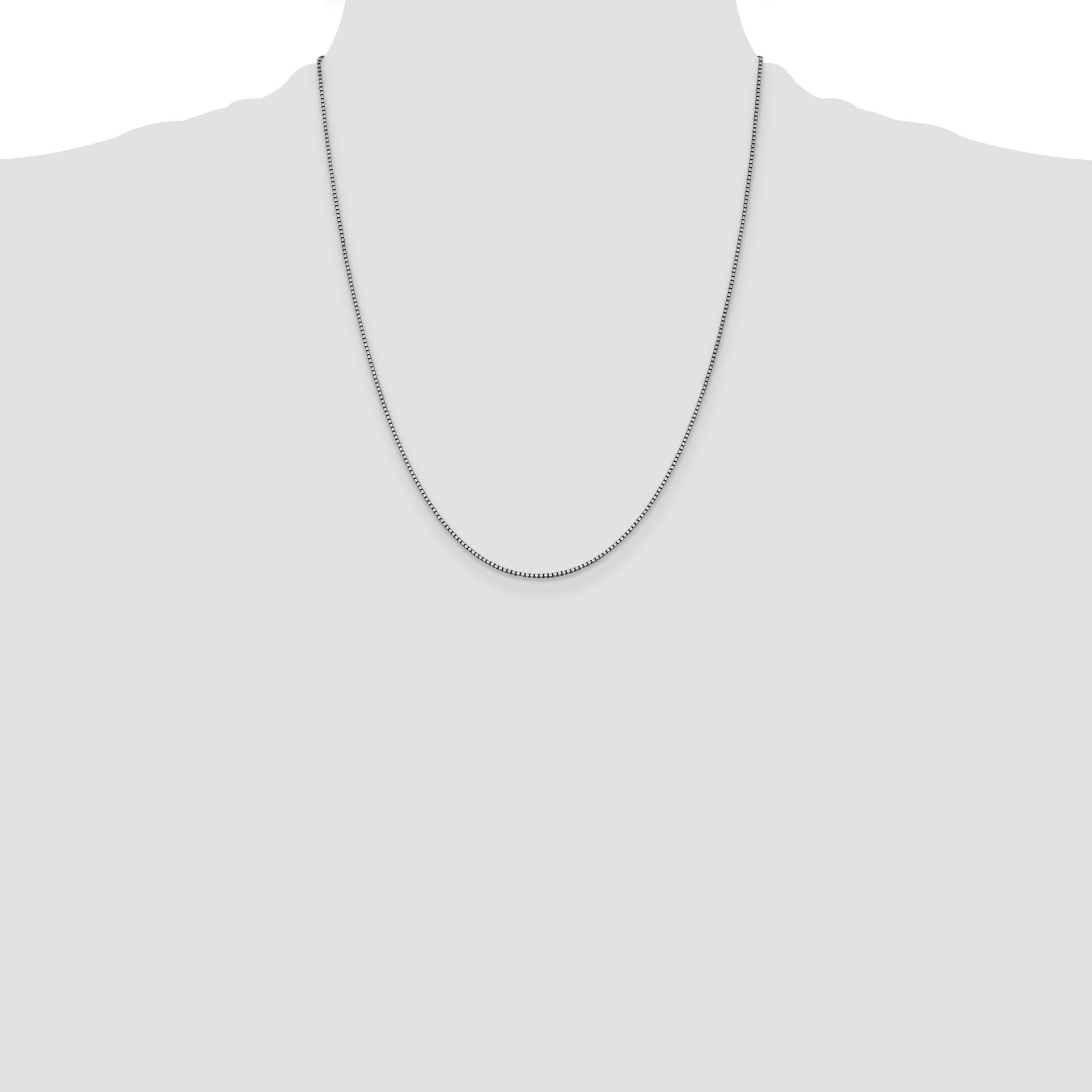 14k White Gold 1.05mm Box Chain