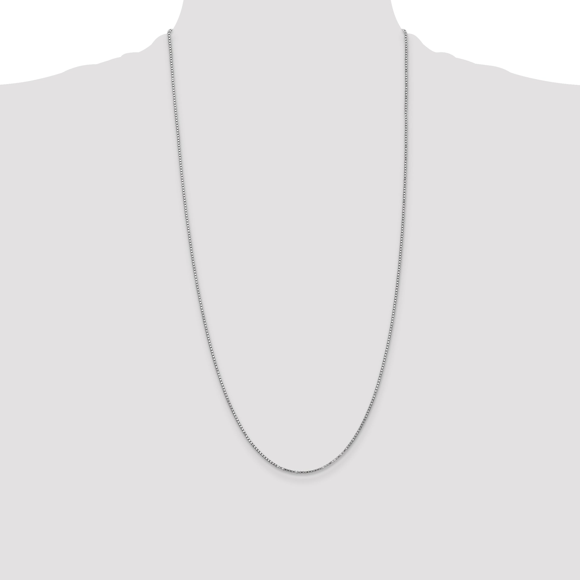 14k White Gold 1.3mm Box Chain