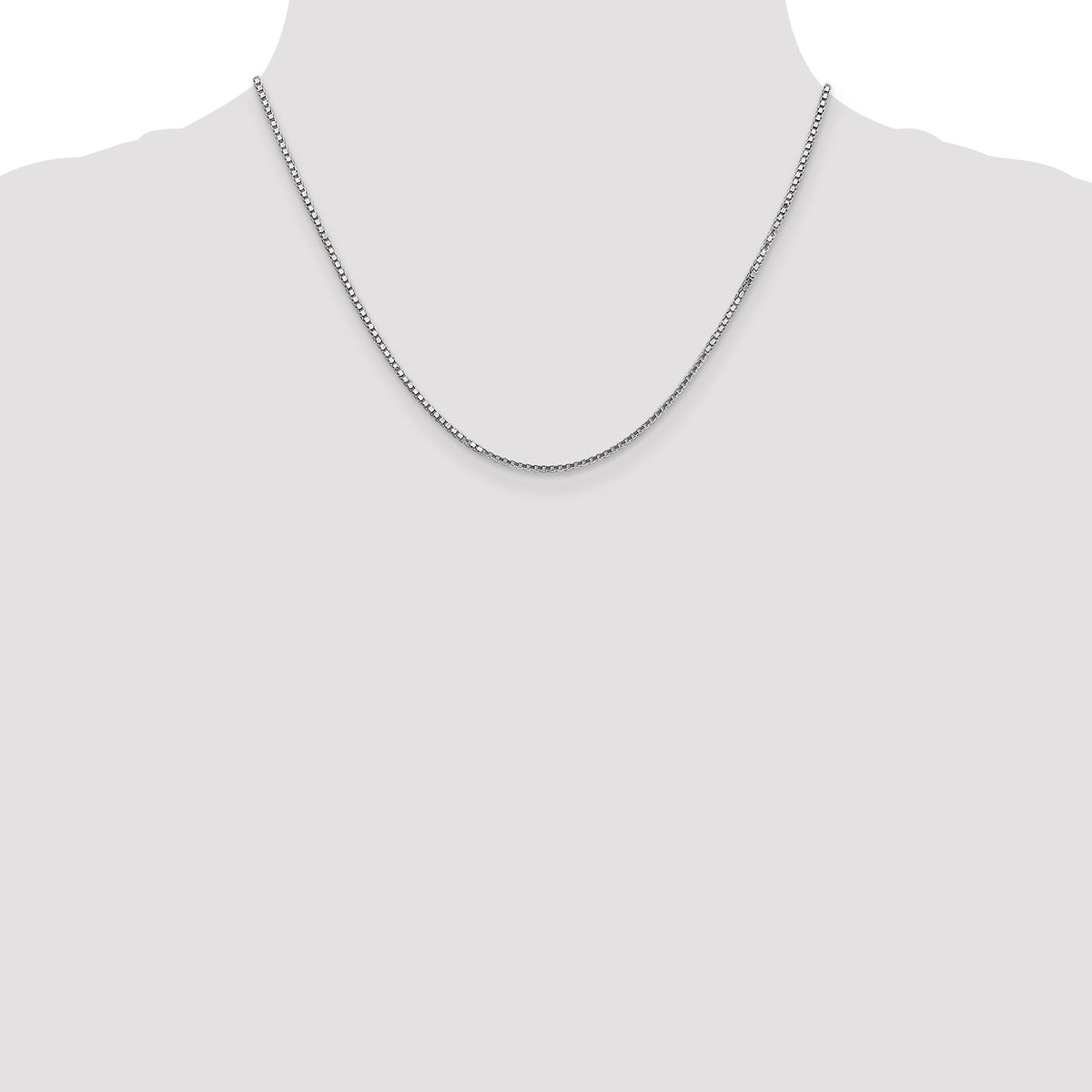 14k White Gold 1.5mm Box Chain