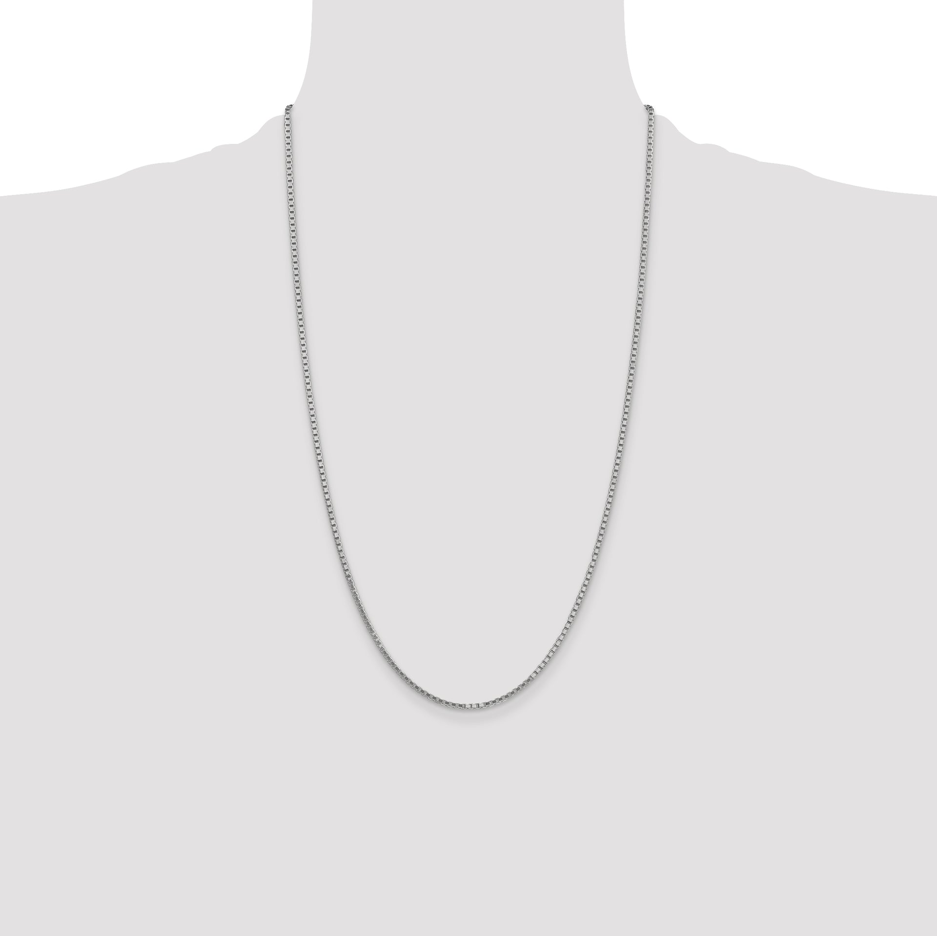14k White Gold 1.9mm Box Chain