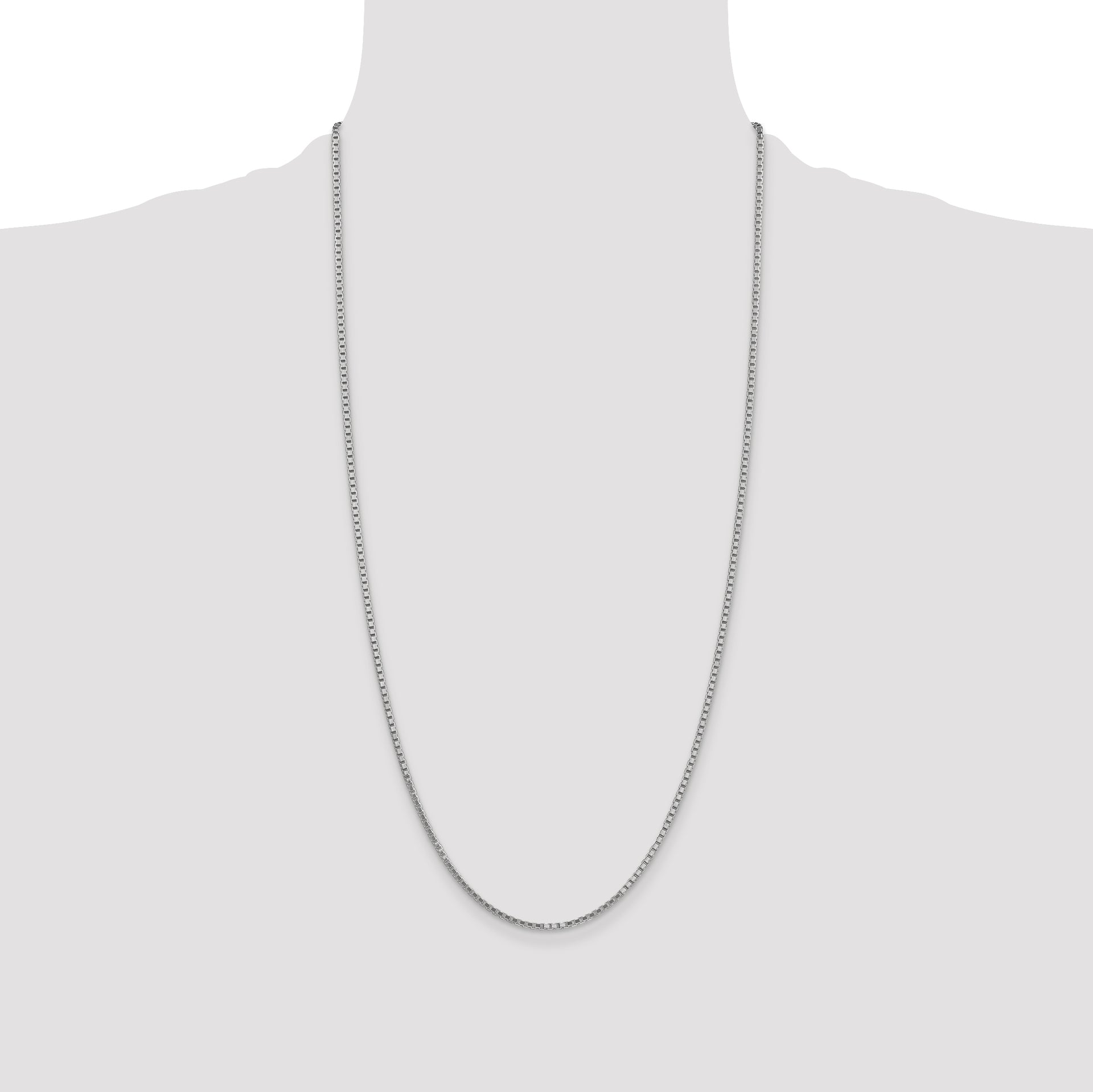 14k White Gold 1.9mm Box Chain