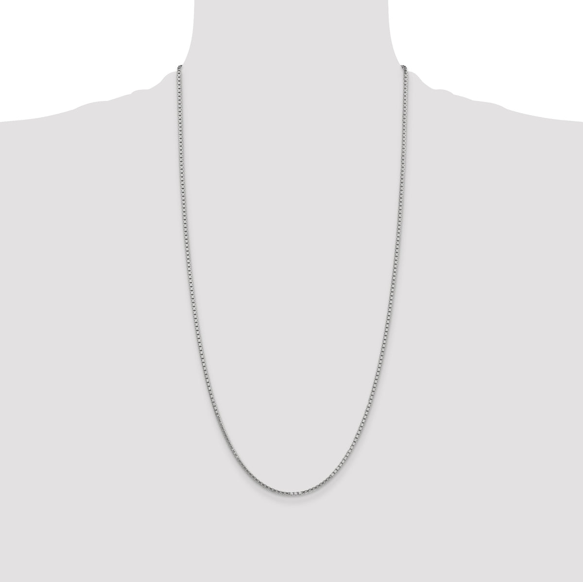 14k White Gold 1.9mm Box Chain