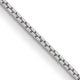 14k White Gold .9mm Box with Spring Ring Clasp Chain