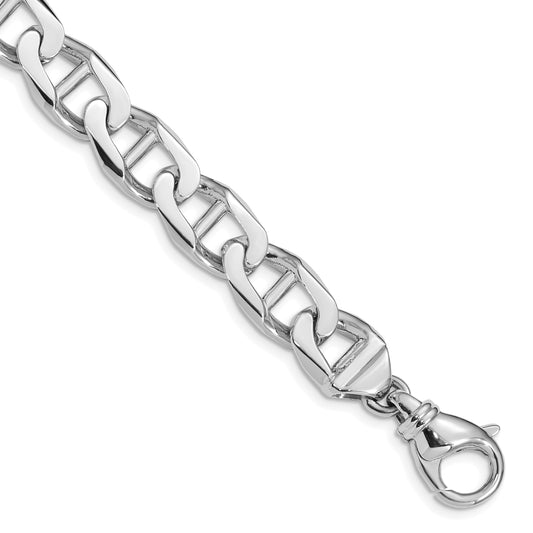 14k White Gold 10.3mm Hand-Polished Anchor Link Bracelet