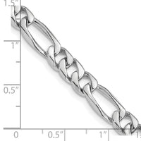 14k WG 7mm Hand-Polished Figaro Link Chain