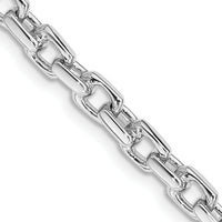 14k White Gold 4.6mm Hand-polished Link Chain