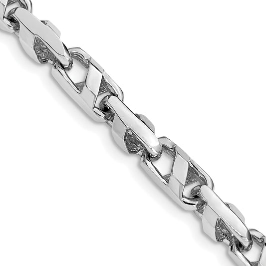 14k White Gold 5.5mm Fancy Link Chain