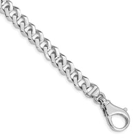 14k WG 8mm Hand-polished Fancy Link Bracelet