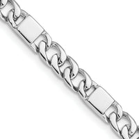 14k White Gold 5.6mm Hand-polished Fancy Link Chain