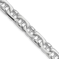 14K White Gold 8.5mm Hand-polished Fancy Link Chain