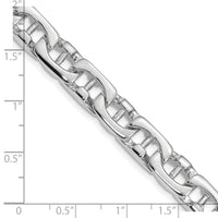 14K White Gold 8.5mm Hand-polished Fancy Link Chain