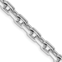 14K White Gold 5.3mm Hand-polished Fancy Link Chain