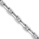 14k White Gold 5.1mm Hand-polished Fancy Link Chain