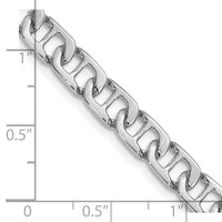 14k White Gold 6.5mm Hand-polished Fancy Anchor Link Chain