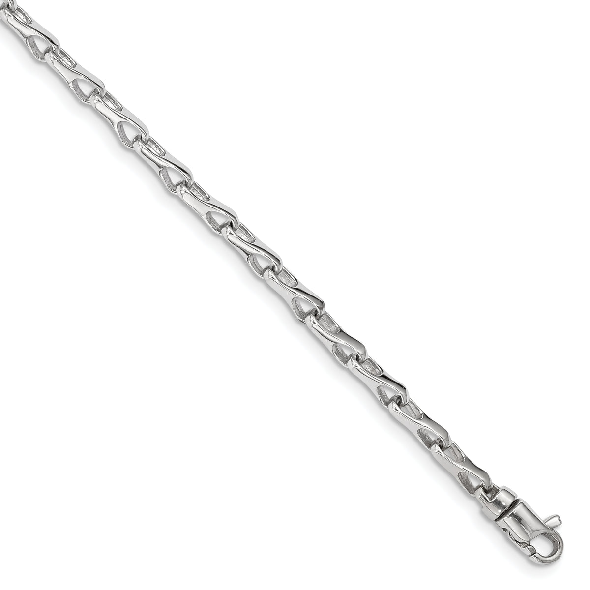 14k WG Hand Polished 3.5mm Fancy Link Chain