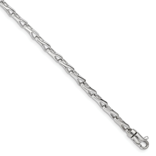 14k WG Hand Polished 3.5mm Fancy Link Chain