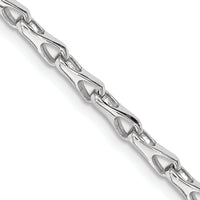 14k WG Hand Polished 3.5mm Fancy Link Chain