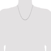 14k White Gold 1.8mm D/C Milano Rope Chain
