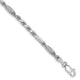 14k White Gold 3.0mm D/C Milano Rope Chain