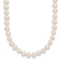 14k 4-5mm White Near Round Freshwater Cultured Pearl Necklace
