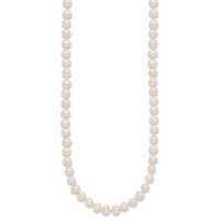 14k 4-5mm White Near Round Freshwater Cultured Pearl Necklace